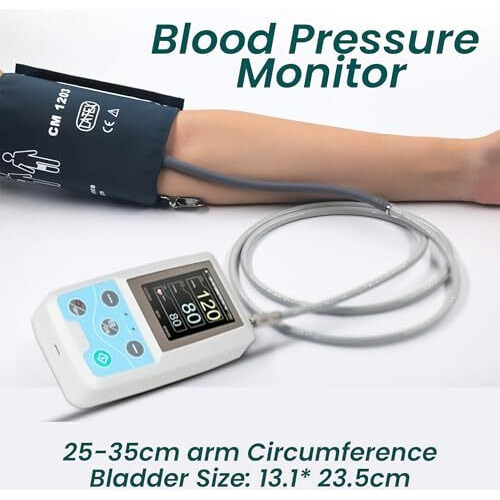 Medilma Cms Battery Operated Ambulatory Blood Pressure Monitor Pm50 With Adult Cuff For Bp Monitoring At Home, Hospital, Clinic 24 Hours Portable 2.4 Inch Lcd Display, 1 Year Warranty