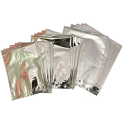 3V Products Aluminium Silver Foil Pouches &quot9X12" Inches Bags - 100 Pieces | Packet For Parcel Bags | Biryani Pouch | Multipurpose For Tea Coffee Food Packing (Pack Of 1)