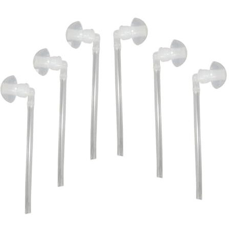 Fcs Hearing Aid Domes Ear Tips Silicone Earplug Domes For Bte And Pocket Hearing Instruments Ear Tip Replacement With Tube And Elbow Connectors (Made In India, 6 Pc. Large- 14Mm)