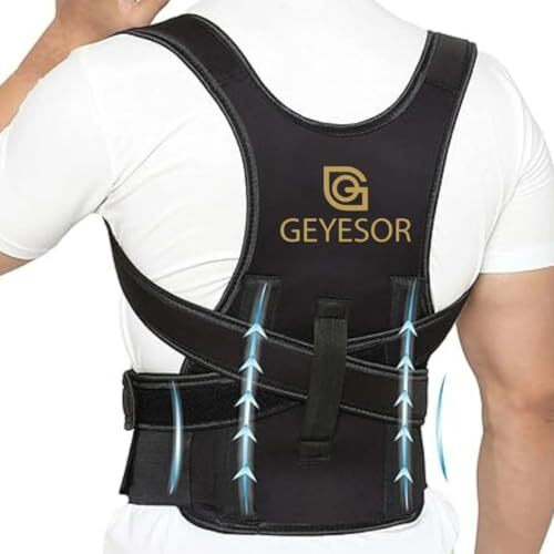 Geyesor Posture Corrector For Men And Women - Adjustable Back Posture Corrector For Better Spine Alignment, Pain Relief, Improved Posture & Daily Comfort Support