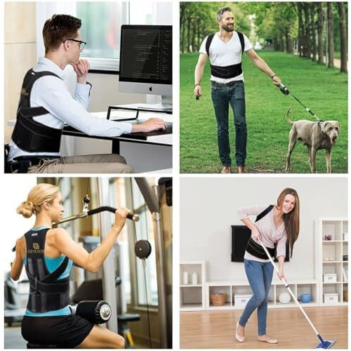 Geyesor Posture Corrector For Men And Women - Adjustable Back Posture Corrector For Better Spine Alignment, Pain Relief, Improved Posture & Daily Comfort Support