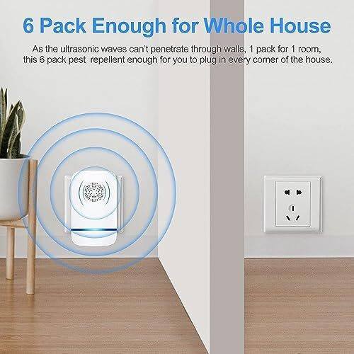 Ultrasonic Pest Repeller, Silent Electronic Pest Repellent Plug In Indoor Pest Control, Insect Mosquito Killer Machine, Mosquito Repellent For House,Lizard, Rat, Cockroach, Mosquito (4)