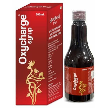 Oxycharge Lycopene Multivitamin And Mineral Syrup 300 Ml For Overall Health, Radiance, Strong Bones & Immunity For Men And Women (Pack Of 1)
