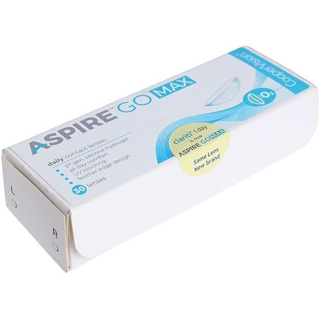 Coopervision Aspire Go Max Uv Plus Spherical Power Daily Disposable Hydrogel Lenses (30 Lenses/Box) (-7.00)