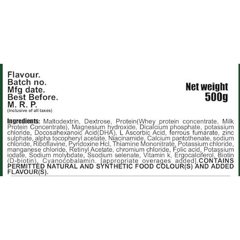 Develo Whey Protein Powder For Little Kids, 2-12 Years, Adolescent Children & Teenager Boys & Girls - 500G Kesar Badam Flavour