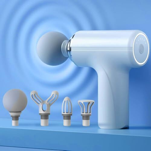 Infizent Mini Gun Massager Machine For Pain Relief - Body, Neck, Shoulders, Back, Arms & Feet Massager- 6 Speed Settings -7 Type-C Charging For Muscle Pain Relief Recovery (Multicolor)
