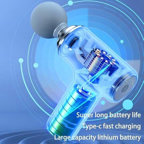 Infizent Mini Gun Massager Machine For Pain Relief - Body, Neck, Shoulders, Back, Arms & Feet Massager- 6 Speed Settings -7 Type-C Charging For Muscle Pain Relief Recovery (Multicolor)