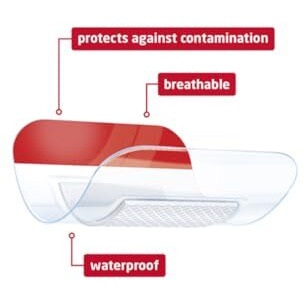 Leukomed T Plus Transparent Wound Dressing 5 X 7.2 Cm Hypoallergenic Sterile Waterproof Adhesive Bandage For Wound Protection & Healing Pack Of 10