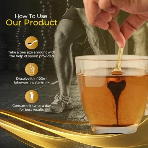 Orgblendz Shilajit Gold Resin 30G | Contains 24 Carat Gold | Pure & Original | Helps Better Physical Performance | 100% Ayurvedic & Natural Shilajeet | Lab Tested