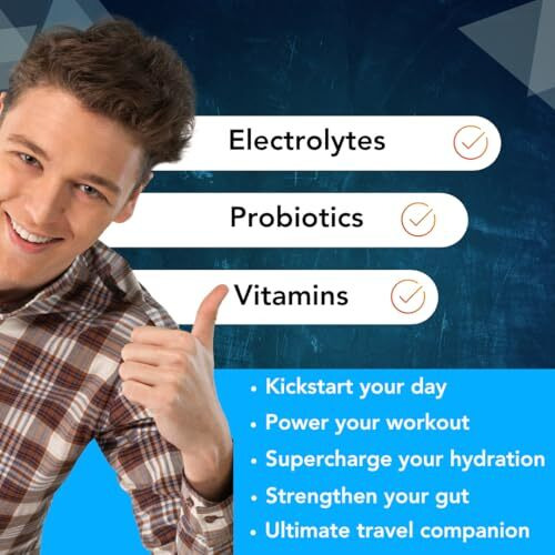 Electrofizz Electrolyte Powder 24 Sachets Of 10 Gms Each | Electrolyte Powder With Probiotics & Vitamin C | Instant Energy Drink For Workout For Men & Women- Pack Of 2 (Lemon)