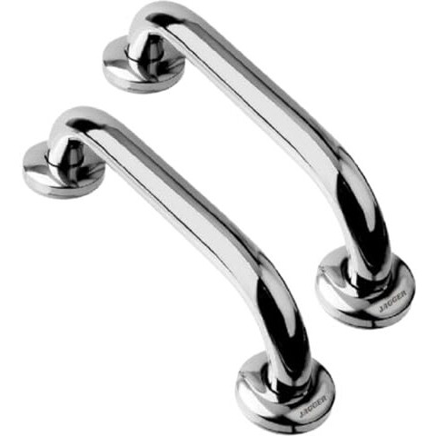 Pefko Pfk057 Stainless Steel Wall Mounted Grab Bar, Towel Bar, Bathtub Rails, Safety Hand Support Balance Handle Bars, Bathroom Accessories For Home, Hotel (Silver [ Combo Pack Of 2 ], 9 Inch)