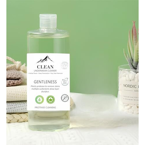 Shuwanjia Undergarment Active Oxygen Liquid Detergent For Men/Women,Mild Detergent, No Soaking Formulation, Plant-Based, Bio Wash, Disinfectant Liquid For Hand Laundry (400 Ml, Pack 1)