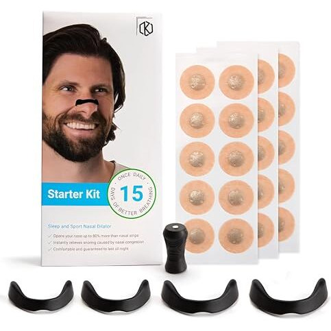 Ratava Magnetic Nasal Strips For Breathing | Anti Snoring Nose Clip | Skin Safe Sleep Nasal Strips | Nasal Dilators For Breathing | Instant Relief From Snoring | Snore Stopper | Anti Snoring Nose Clip | Anti Snoring Devices For Men | (15 Count)