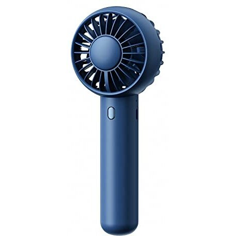 Gaiatop Mini Portable Fan,Powerful Hand Fan Cute Design 3 Speed Personal Small Desk Fan With Base,Lightweight Rechargeable Usb Handheld Fan For Girl,Women,Men,Indoor,Outdoor, 15 Centimeters, Navy Blue