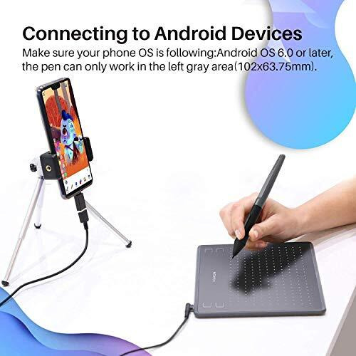 Huion Hs64 Graphics Drawing Tablet Battery-Free Stylus Android Windows Macos With 6.3 X 4 Inch Working Area Pen Tablet For Linux, Mac, Windows Pc And Android (Hs64, 6.3 X 4 Inch)