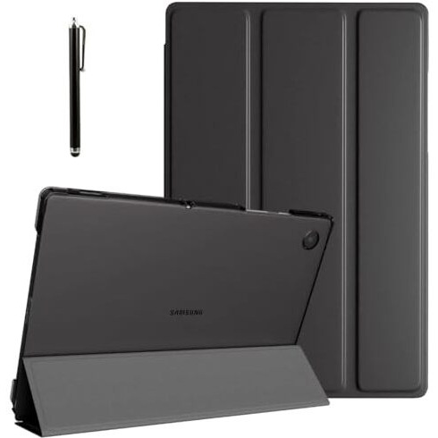 Proelite Cover For Samsung Galaxy Tab A9 Plus 11 Inch Case Cover, Smart Flip Case Cover For Samsung Galaxy Tab A9+ 11 Inch Translucent Back With Stylus Pen, Black