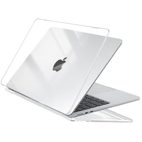 Eoocoo Case Compatible For New Macbook Air 13.6 Inch M4 A3240 M3 A3113 M2 A2681 With Touch Id,2025 2024 2022 Release,M2 M3 M4 Air 13'' Laptop Protective Plastic Hard Shell Cover Smooth-Crystal Clear