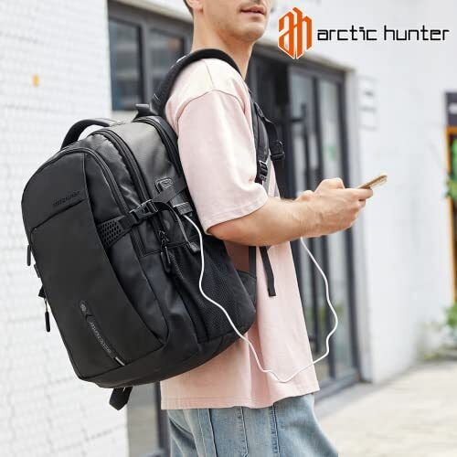 Arctic Hunter Backpack For Men Women 30L Office Travel Laptop Backpack Versatile 15.6-Inch Laptop Pocket Water-Resistant Multi-Pockets Sleek Smart Casual College Bagpack With Usb Port Ykk Zipper