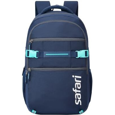 Safari Surge Laptop Bag, 30 Ltrs, 2 Compartments, 2 Front Smart Organizers, Water Resistant, College Bag For Unisex, School Bags For Boys & Girls, Laptop/Office Backpack For Unisex, Blue