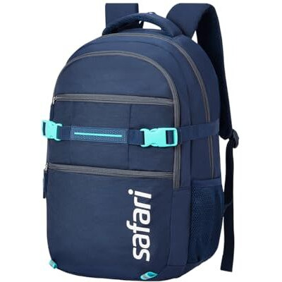 Safari Surge Laptop Bag, 30 Ltrs, 2 Compartments, 2 Front Smart Organizers, Water Resistant, College Bag For Unisex, School Bags For Boys & Girls, Laptop/Office Backpack For Unisex, Blue