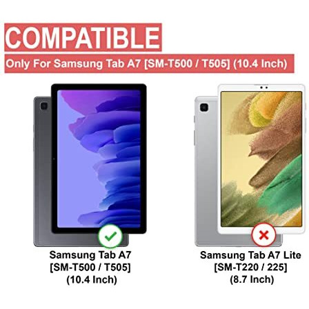 Cedo Samsung Tab A7 (10.4 Inch) Flip Cover | Leather Finish | 360 Degree Rotate Back Cover | Shockproof Back Cover Case For Samsung Galaxy Tab A7 (10.4 Inch) (2020) Sm-T500 / T505 (Black)