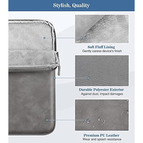 Proelite Tablet Sleeve Case Cover For Upto 11.5 Inch For Ipad 10.2/Air 10.9/Pro 11/ Samsung/Lenovo/Galaxy Tab A9 Plus/S8/S9/Realme Pad/Honor Pad X9/Xiaomi Mi Pad 7/Redmi Pad/Oneplus Pad, Dark Grey