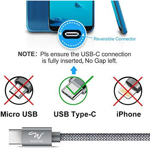 Wayona Usb A To Type C 65W Fast Charger 480 Mbps Data Cable Compatible For Iphone 15, 15 Pro, 15 Pro Max, 15 Plus, Apple Carplay, Galaxy S25 Ultra,S24, S23,S20, S21, S22 (3 Ft Pack Of 1, Grey)