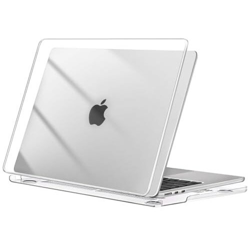 Hasthip Laptop Case Cover For New Macbook Air 13.6 Inch M4 A3240 M3 A3113 M2 A2681 Retina Display&Touch Id 2025 2024 2022 Mac Book Air 13 Inch Case For Apple Clear Plastic Hard Shell Cover Protective