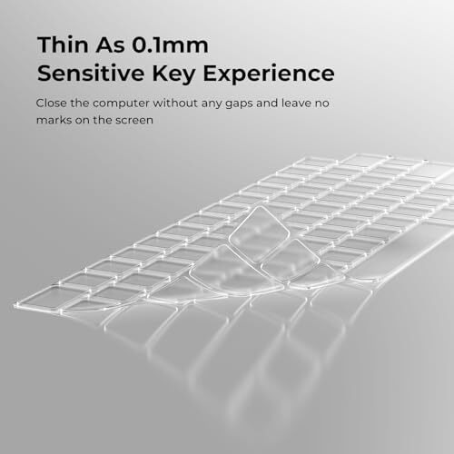 Eoocoo Keyboard Cover For 2025 2024-2021 M4 M3 M2 Macbook Air 13.6" 15" A3240 A3113 A2681 A3241 A3114 A2941,Pro 14" 16" M4 M3 M2 M1 A3112 A3185 A3401 A3403 A3186 A2442 Ultra Thin Protector Skin-Clear