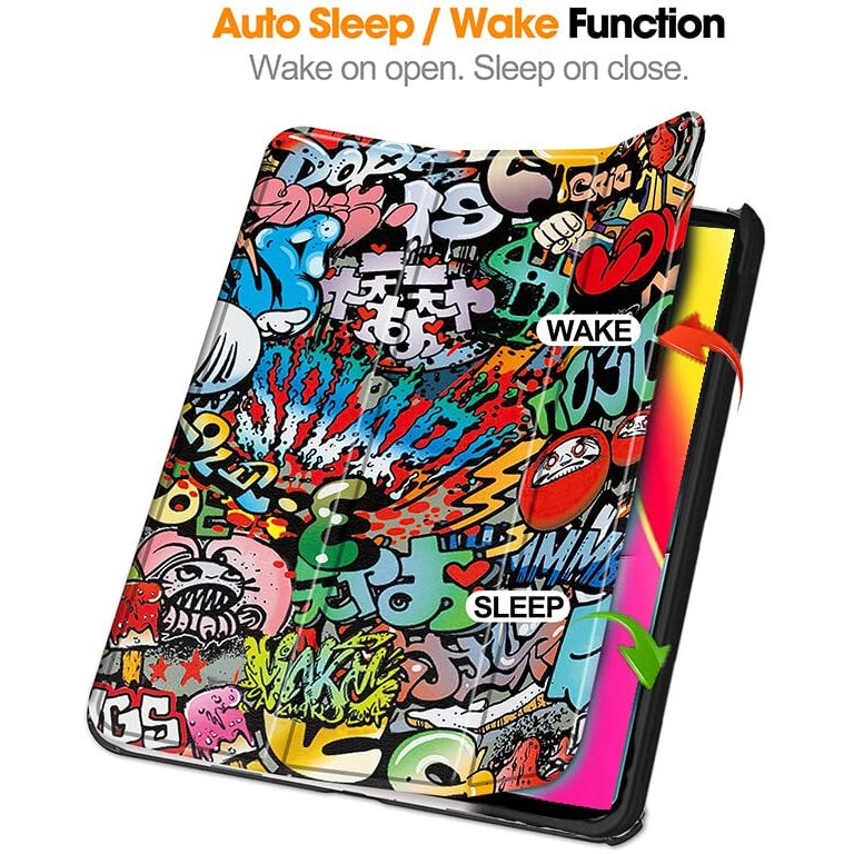 Proelite Smart Case For Ipad (A16) 11Th/10Th Generation (2025/2022) [Auto Sleep/Wake Cover] [Left Side Pencil Holder] [Soft Flexible Case] Recoil Series - Hippy
