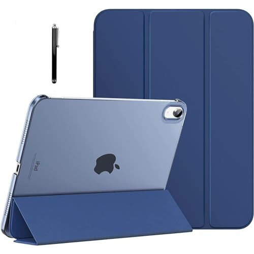 Proelite Cover For Apple Ipad (A16) 11Th/10Th Generation (2025/2022) Cover Case, Transparent Smart Case For Ipad 11Th/10Th Gen 2025/2022 (Supports Auto Sleep Wake) With Stylus Pen, Navy