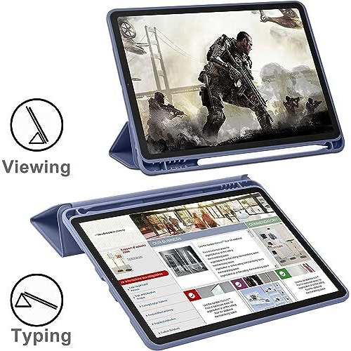 Proelite Cover For Samsung Galaxy Tab S9 Fe/S10 Fe 10.9 Inch Cover, Soft Flexible Flip Case Cover With S Pen Holder For Samsung Galaxy Tab S10/S9 Fe 10.9", Auto Sleep Wake, [Recoil Series] - Lavender