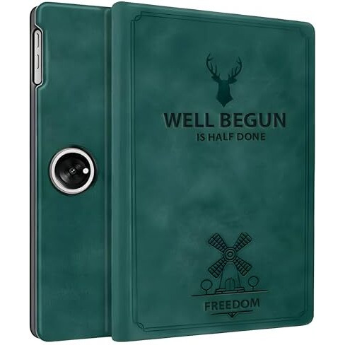 Proelite Cover For Oneplus Pad Go 11.35 Inch Cover, Deer Multi Angle Flip Case Cover For Oneplus Pad Go 11.35 Inch 2023, Support Auto Sleep Wake, Dark Green