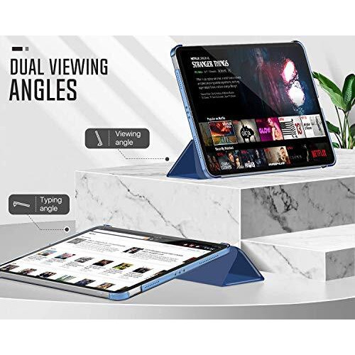 Proelite Case For Ipad Air 11 Inch M3/M2 2025/2024, Air 5Th Gen 2022/Ipad Air 4Th Gen 2020 10.9 Inch, Slim Hard Pc Translucent Back Shell Smart Cover Fit Ipad Air 11 M3/M2 & Air 10.9 Case, Dark Blue