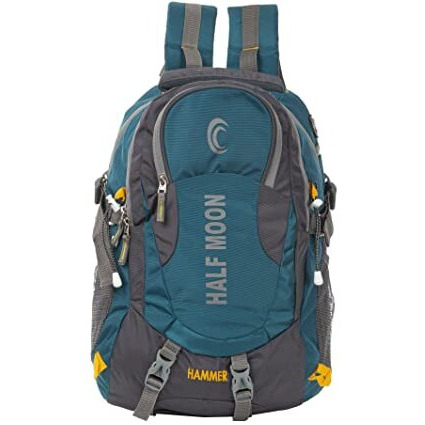 Half Moon 45L Hammer Waterproof Laptop Travelling 4 Compartment Rucksack Trekking Backpack For Travel Journey Bags For Unisex Boys & Girls With 17.3Inch Laptop Compartment & Rain Cover (Sky Blue)