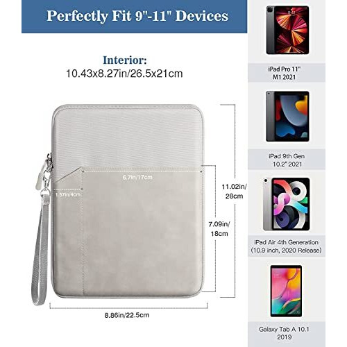 Proelite Tablet Sleeve Case Cover For Upto 11.5 Inch For Ipad 10.2/Air 10.9/Pro 11/ Samsung/Lenovo/Galaxy Tab A9 Plus/S8/S9/Realme Pad/Honor Pad X9/Xiaomi Mi Pad 7/Redmi Pad/Oneplus Pad, Black
