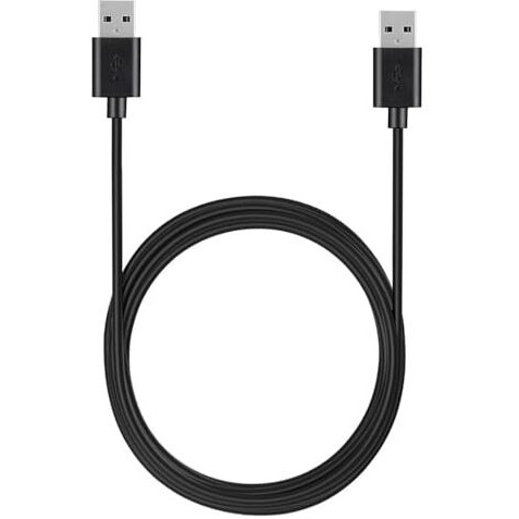 100Fit 1 Meter Usb A Male To A Male Cable High Speed Usb 2.0 Usb To Usb Cord, For Printers, Modems, Cameras, Scanners, Laptop Cooling Pad Black