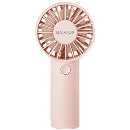 Gaiatop Mini Handheld Fan, Powerful 3 Speed Personal Portable Fan, Usb Rechargeable Hand Fan Cute Small Electric Fan For Makeup Travel Camp Shopping Indoor Outdoor(Pink)