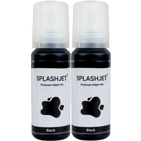 Splashjet 003 Compatible Refill Ink For Epson L3150, L3110, L3250, L3210, L3252, L3150, L3116, L3101,L3215, L3216, L3151, L3152, L3156, L5190 Printer Ink - (Black - 70G X 2) - 501738
