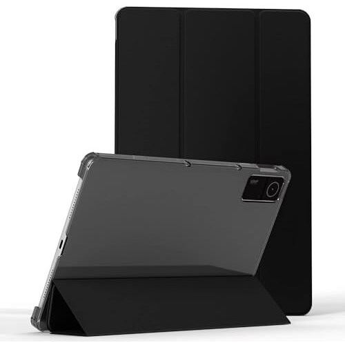 Proelite Case Cover For Redmi Pad Se 11 Inch Cover, Smart Flip Case Cover For Redmi Pad Se 11 Inch Translucent Back With Stylus Pen [Auto Sleep Wake Feature], Black