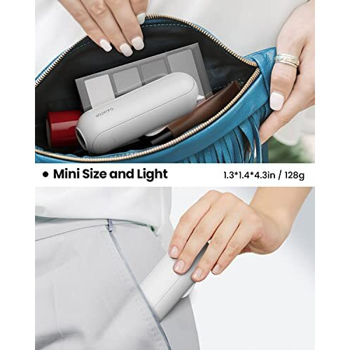 Gaiatop Mini Handheld Fan, Portable Personal Folding Cooling Hand Fan Rechargeable Battery Operated With 2 Speed Usb Desk Fan For Home Office Travel (White)