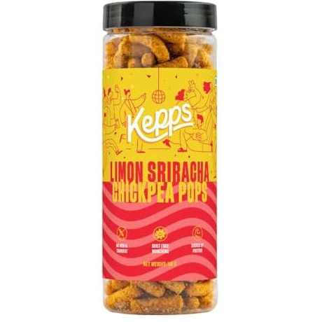 Kepps Chickpea Pops Snack, Gluten Free, Rich In Fiber And Protein, Never Fried, Low Calorie, Delicious Munchies, For All Age