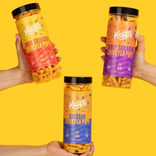 Kepps Chickpea Pops Snack, Gluten Free, Rich In Fiber And Protein, Never Fried, Low Calorie, Delicious Munchies, For All Age