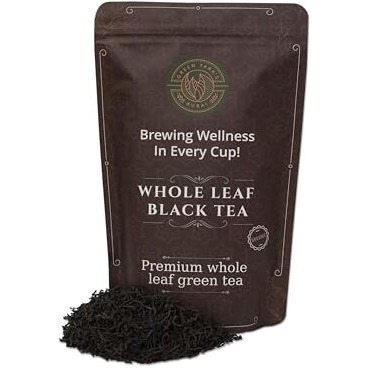 Green TaraS Aurai Black Tea | Certified Organic 100Gm (3.52 Oz)| Robust & Aromatic | High Antioxidants, Low Caffeine | Premium Loose Leaf Tea | Resealable Zipper Pack