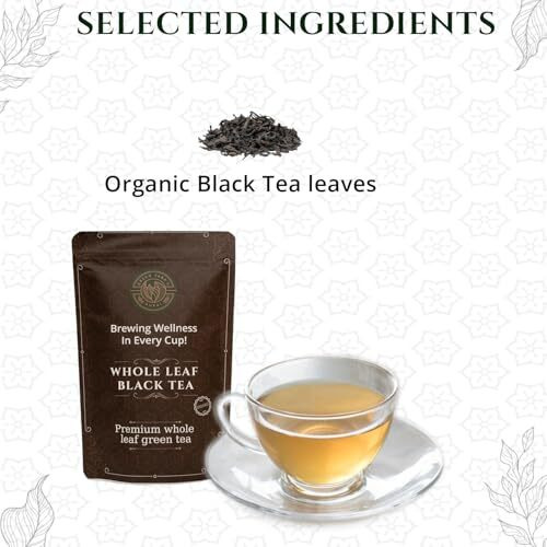 Green TaraS Aurai Black Tea | Certified Organic 100Gm (3.52 Oz)| Robust & Aromatic | High Antioxidants, Low Caffeine | Premium Loose Leaf Tea | Resealable Zipper Pack