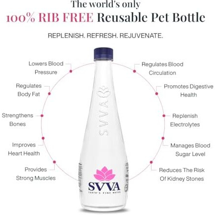 Svva Earth's Finest Water Premium Subterranean Water | 750 Ml Pack 24 (Pet), Alkaline Ph 8+ | Balanced Mineral Essential Healthy Mineral Hydration | Premium Pet Bottle Refillable Bottle