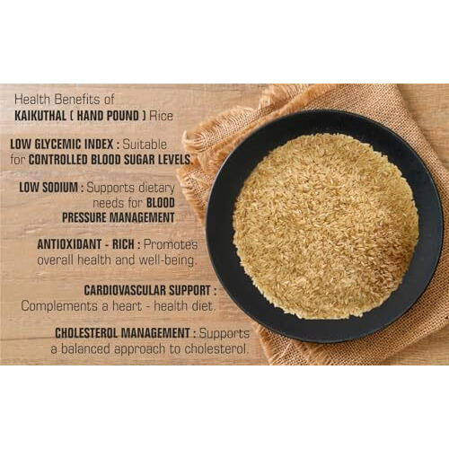 Aranyaka Ponni Kaikuthal (Hand-Pounded) Brown Rice (7Kg) | (Medium Grain,Unpolished, Boiled) | Brown Chawal | Loaded With Dietary Fiber And Nutrients| 7Kg In Total