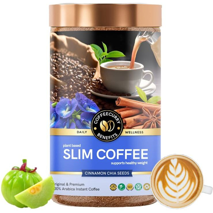 Coffeecurry Slim Coffee (65 Grams, 1 Month Pack) - Helps With Weight Management And A Slimmer Body | Premium Arabica Coffee Powder