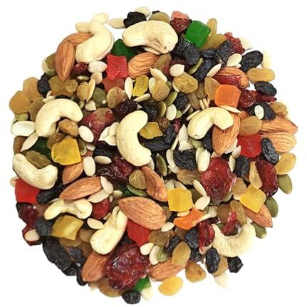 Dry Fruit Hub Anytime Energy Booster Trial Mix 900Gm | 9 In 1 Dry Fruits Mix | Healthy Snacks | Dry Fruits ,Nuts, Seeds And Berries Mix | Cashews Nuts | Almonds | Green And Black Raisins | Cranberries | Pumpkin , Sunflower And Watermelon Seeds | Mixed Dried Fruits