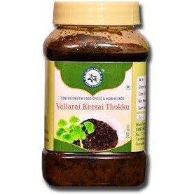 Senthilswathi Food Spices & Herb Blends Vallrai Keerai Thokku-300 G Very Tasty Rice Mix Memory Power Care Home Made With Pure Gingelly Oil Chettinadu Special No Preservatives